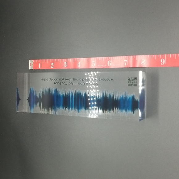 Hand Crafted Acrylic Soundwave Art with Scannable Qr Code with Sonny & Cher Song - Picture 9 of 10